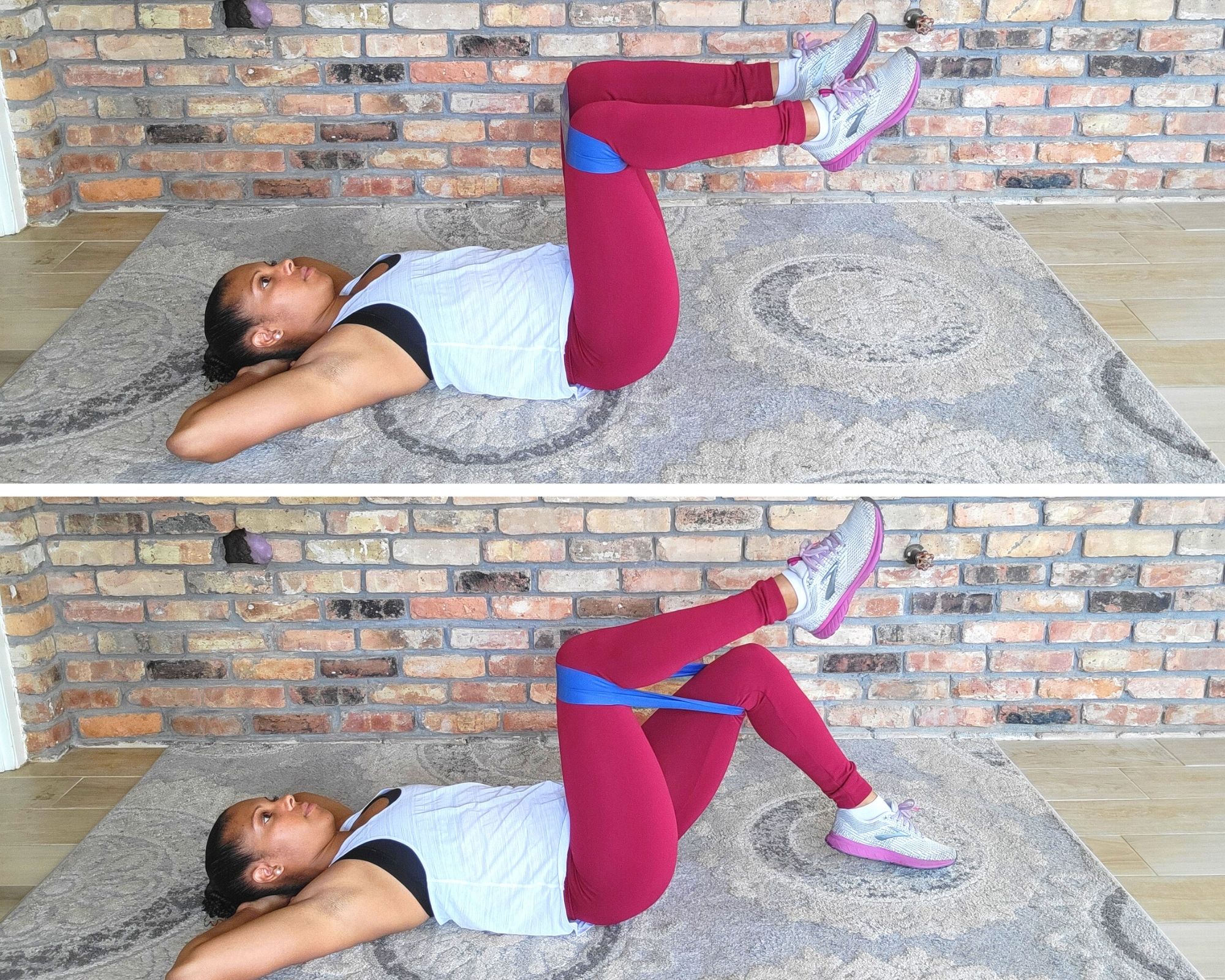 Alternating Toe Touches - Resistance Band Exercises for Abs