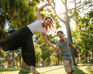 Summer Activities for Active Families: Walking on a Slackline