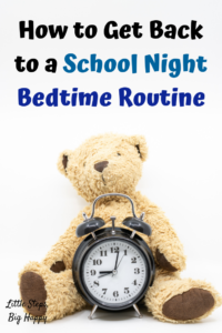 How to Get Back to a School Night Bedtime Routine