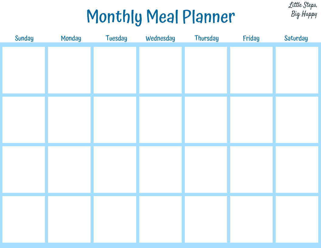 How to Meal Plan in 4 Simple Steps – Little Steps, Big Happy