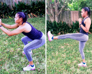 Beginner Strength Training Workout - Squat Kicks