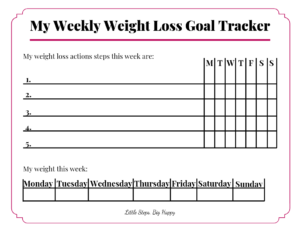 Weekly Weight Loss Goal Tracker