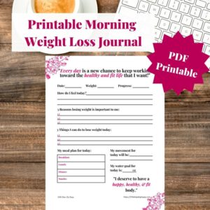 Printable Morning Weight Loss Journal