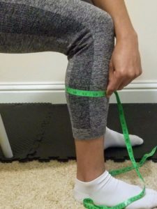 How to take body measurements for weight loss - calves