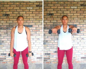 Front Raise - Exercises for flabby arms