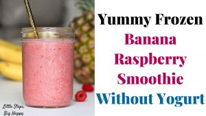 Yummy Frozen Banana Raspberry Smoothie Without Yogurt