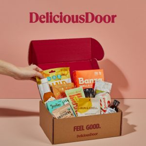 Box of DecliousDoor Healthy Snacks