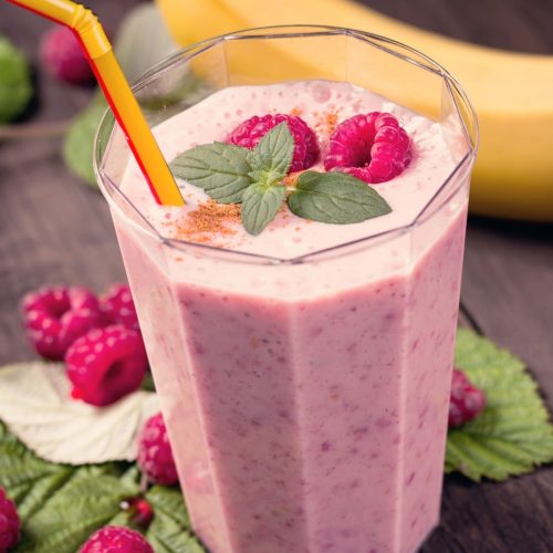 Frozen Banana Raspberry Smoothie Without Yogurt