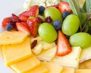 Cheese and fruit platter - healthy snacks for cravings